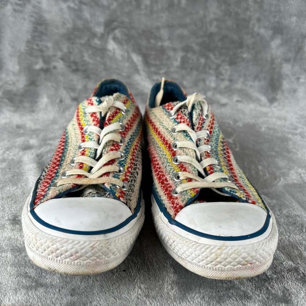 Converse Chuck Taylor All Star Multi Color Woven Baja Stripe Low Top Womens 9 - Picture 4 of 13